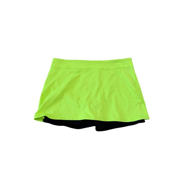 RLX RALPH LAUREN Active Neon Yellow Black Skort Size Large - Picture 3 of 7